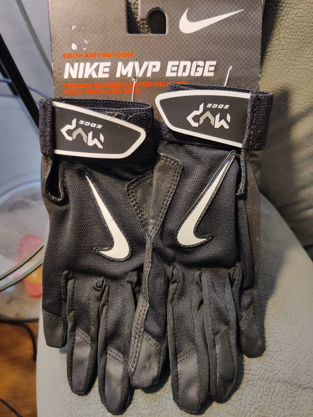 Nike Black MVP Edge Youth Batting Gloves